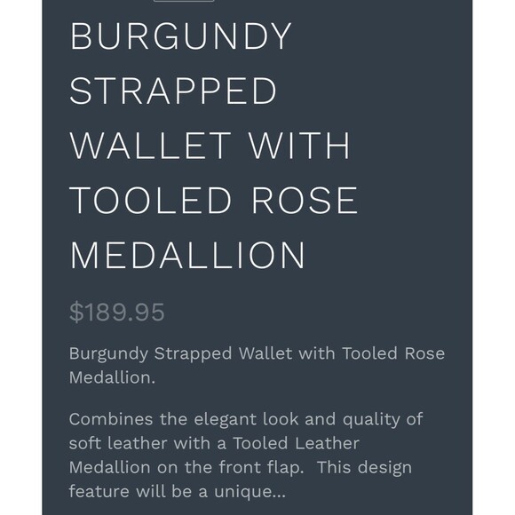 Red Clutch Organizer Wallet Tooled Leather Floral Medallion Ace USA EC - Picture 8 of 8